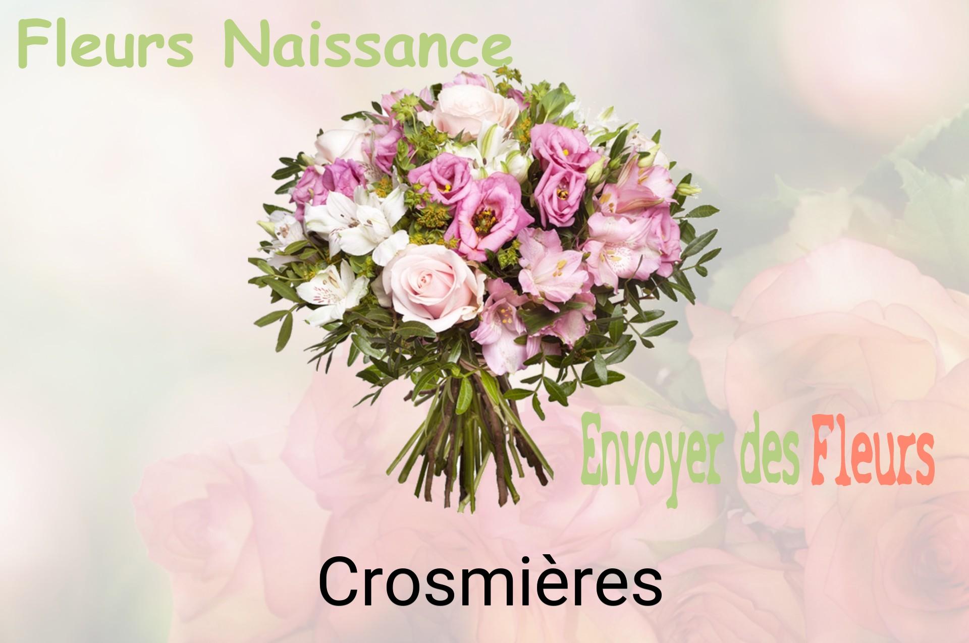 Bouquet de fleurs de naissance livré à Crosmières