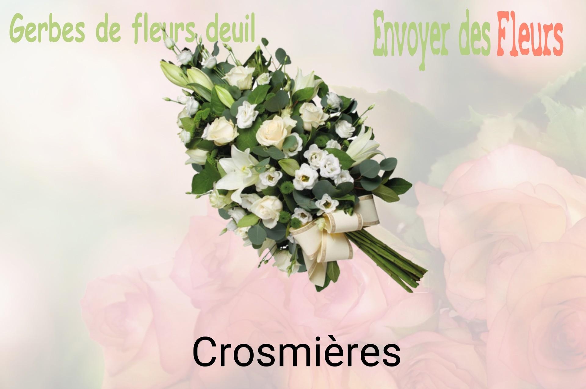Gerbe de fleurs de deuil livrée à Crosmières